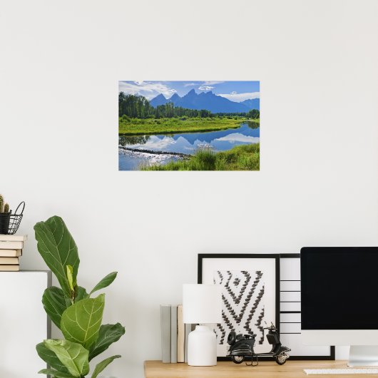 Schilderachtig Uitzicht van de bergen Poster (Thuiskantoor)