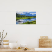 Schilderachtig Uitzicht van de bergen Poster (Keuken)