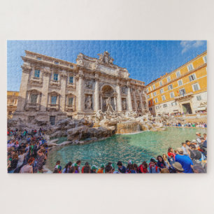 Schilderachtig uitzicht van de fontein Trevi, Rome Legpuzzel