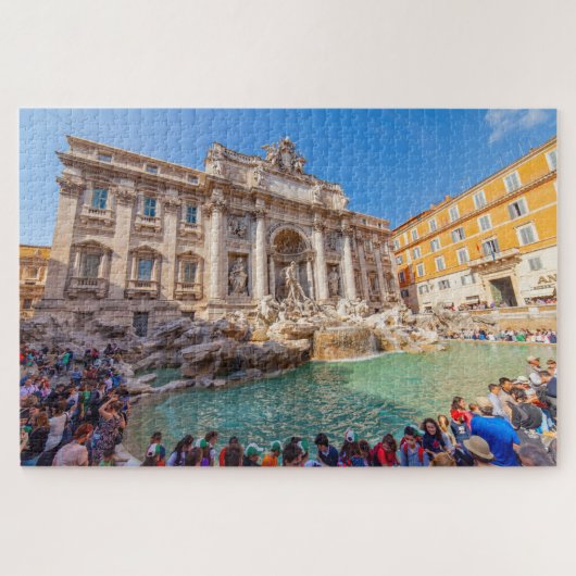 Schilderachtig uitzicht van de fontein Trevi, Rome Legpuzzel (Horizontaal)