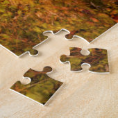 Schilderachtig uitzicht van de herfstgolden bomen legpuzzel (Zijkant)