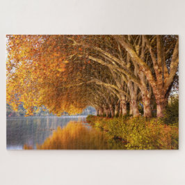 Schilderachtig uitzicht van de herfstgolden bomen  legpuzzel