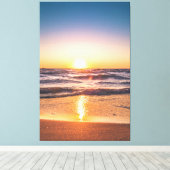 Schilderachtig Uitzicht van de oceaan tijdens de z Canvas Afdruk (Insitu (Houten vloer))