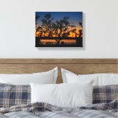Schilderachtig uitzicht van de zonsondergang boven canvas afdruk (Insitu (Slaapkamer))