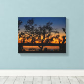 Schilderachtig uitzicht van de zonsondergang boven canvas afdruk (Insitu (Houten vloer))