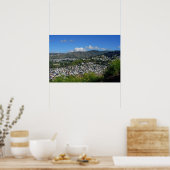 Schilderachtig Uitzicht van een Honolulu Hawaii wi Poster (Keuken)