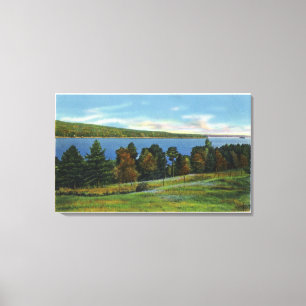 Schilderachtig Uitzicht van het Cobbosseecontenmee Canvas Afdruk