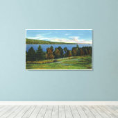 Schilderachtig Uitzicht van het Cobbosseecontenmee Canvas Afdruk (Insitu (Houten vloer))