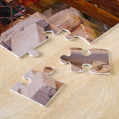 Schilderachtig uitzicht van het kanaal en een brug legpuzzel (Zijkant)