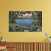 Schilderachtig Uitzicht van het meer Canvas Afdruk (Insitu (Woonkamer))