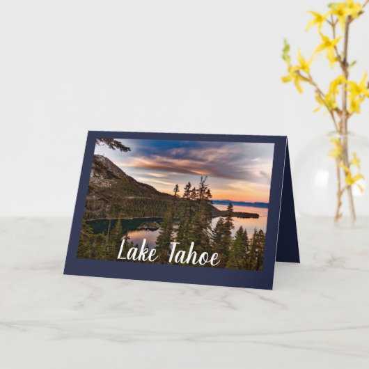 Schilderachtig Uitzicht van het meer Tahoe Kaart (Gele Bloem)
