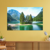 Schilderachtig Uitzicht van het prachtige bergmeer Canvas Afdruk (Insitu (Woonkamer))