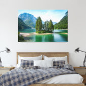Schilderachtig Uitzicht van het prachtige bergmeer Canvas Afdruk (Insitu (Slaapkamer))