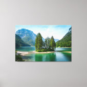 Schilderachtig Uitzicht van het prachtige bergmeer Canvas Afdruk (Voorkant)