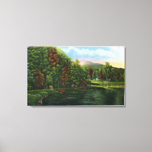 Schilderachtig Uitzicht van het Shadow Lake en het Canvas Afdruk