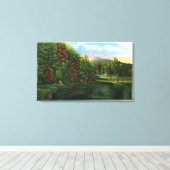 Schilderachtig Uitzicht van het Shadow Lake en het Canvas Afdruk (Insitu (Houten vloer))