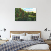 Schilderachtig Uitzicht van het Shadow Lake en het Canvas Afdruk (Insitu (Slaapkamer))