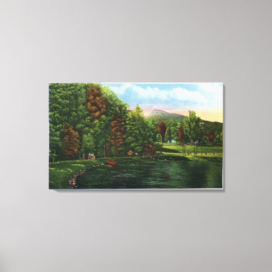 Schilderachtig Uitzicht van het Shadow Lake en het Canvas Afdruk (Voorkant)