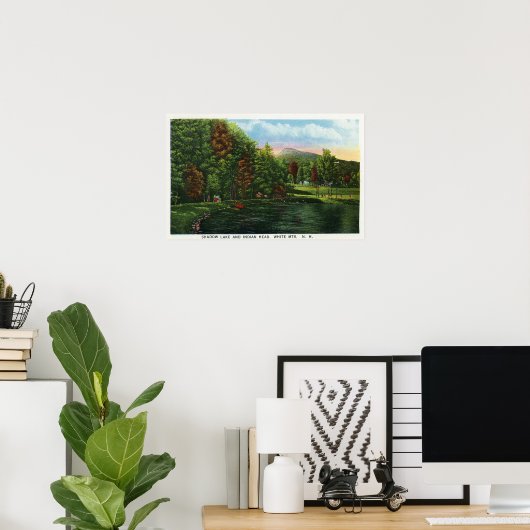 Schilderachtig Uitzicht van het Shadow Lake en het Poster (Thuiskantoor)