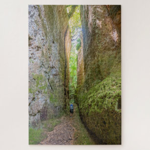 Schilderachtig uitzicht van het traject "Vie Cave" Legpuzzel