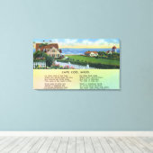 Schilderachtig Uitzicht van Homes met een gedicht Canvas Afdruk (Insitu (Houten vloer))