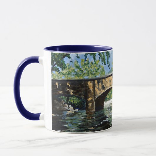 Schilderachtig Uitzicht van Missouri Trout Stream Mok (Links)