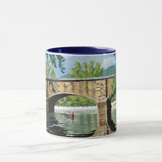 Schilderachtig Uitzicht van Missouri Trout Stream  Mok (Midden)