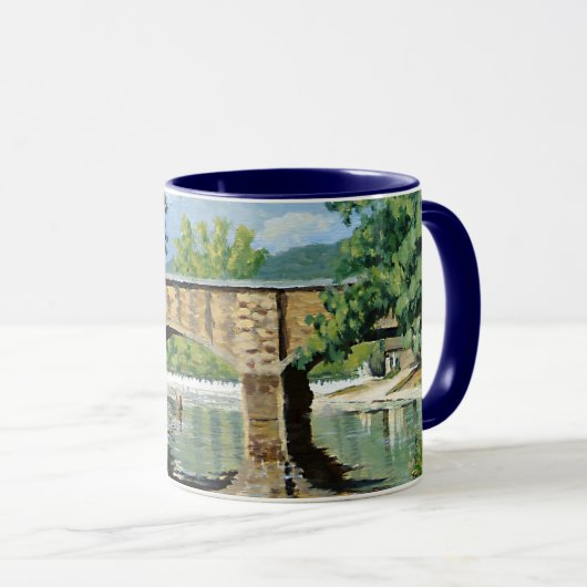 Schilderachtig Uitzicht van Missouri Trout Stream Mok (Voorkant rechts)