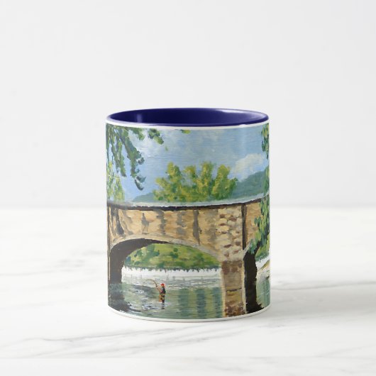 Schilderachtig Uitzicht van Missouri Trout Stream Mok (Midden)