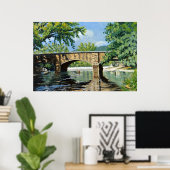 Schilderachtig Uitzicht van Missouri Trout Stream  Poster (Thuiskantoor)