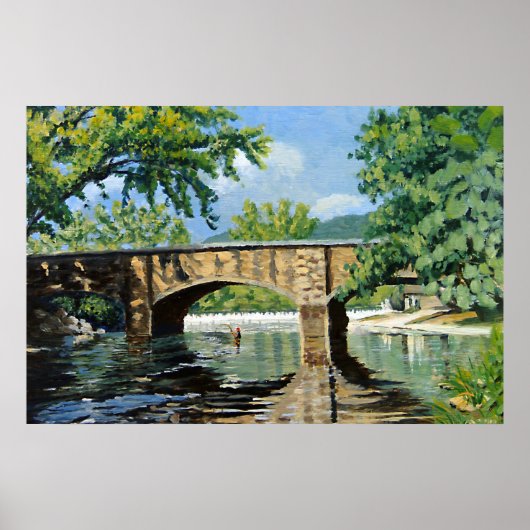 Schilderachtig Uitzicht van Missouri Trout Stream  Poster (Voorkant)