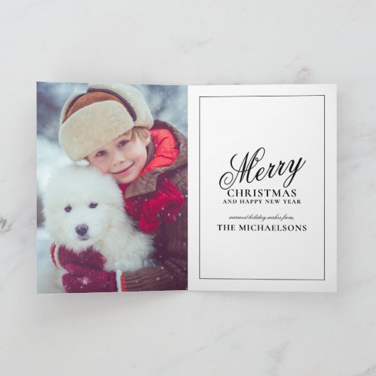 Schilderachtig Uitzicht van Snowy Seattle Feestdagen Kaart (Binnen)