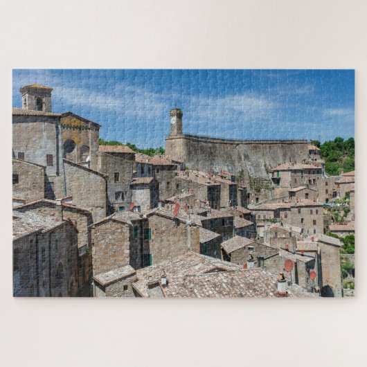 Schilderachtig uitzicht van Sorano, Toscane Jigzaa Legpuzzel (Horizontaal)