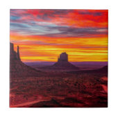 Schilderachtig Uitzicht van Sunset-over-Zee Tegeltje (Voorkant)