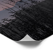 Schilderachtig uitzicht van zonsondergang in een v poster (Hoek)