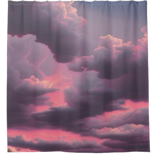 Schilderachtig Uitzicht zomerzonsondergang Douchegordijn (Voorkant)