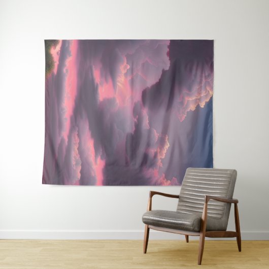 Schilderachtig Uitzicht zomerzonsondergang Wandkleed (In Situ (horizontaal))