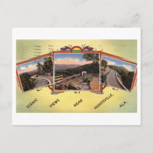 Schilderachtig Uitzichten, Huntsville, Alabama Vin Briefkaart