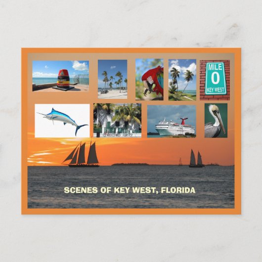 Schilderachtig Uitzichten Key West, Florida Briefkaart (Voorkant)