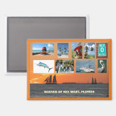 Schilderachtig Uitzichten Key West, Florida Magneet (Voorkant / Achterkant)