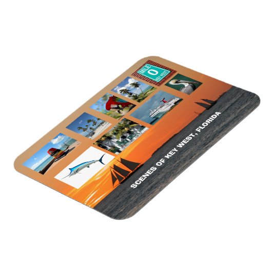Schilderachtig Uitzichten Key West, Florida Magneet (Linkerzijde)