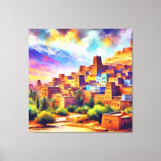 Schilderachtig_Uitzichten_of_Morocco_Ait_Benhaddou Canvas Afdruk (Voorkant)