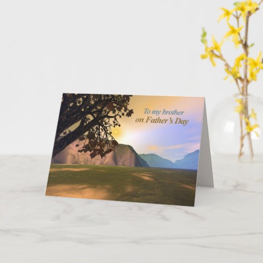 Schilderachtig Vaderdag voor broeder Kaart (Gele Bloem)