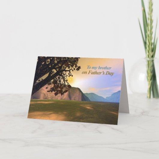 Schilderachtig Vaderdag voor broeder Kaart (Voorkant)