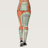 Schilderachtig vensterpatroon Leggings (Achterkant)