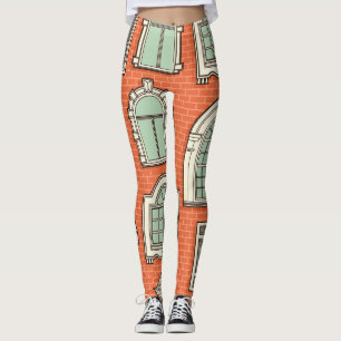 Schilderachtig vensterpatroon Leggings