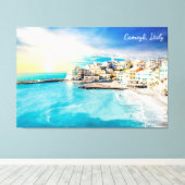 Schilderachtig verf in de Middellandse Zee van Ita Canvas Afdruk (Insitu (Houten vloer))