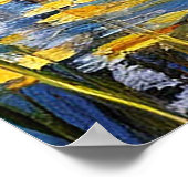 Schilderachtig vijver met eenden zwemmen poster (Hoek)