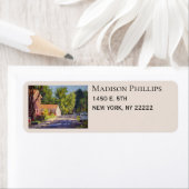 Schilderachtig Village Street Scene Etiket (Insitu)