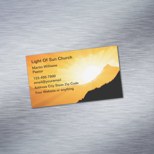 Schilderachtig Visitekaartjes van de Zonnestaat Ch Magnetisch Visitekaartje (Voorbeeld)